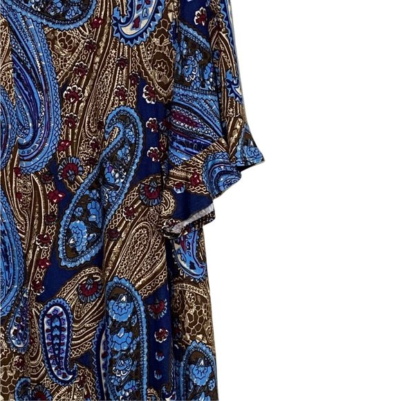 American Curvy Plus Size Paisley Knee/Mini Shift Dress Size 2X - Picture 6 of 11